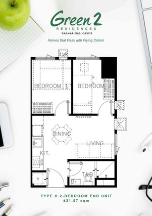 SMDC Green 2 Residences Unit Type 2 Bedroom End Unit.jpeg