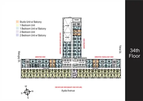 SMDC Air Residences Floor Plan 34th Floor