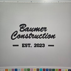Baumer Construction logo, Est. 2023