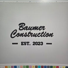 Baumer Construction logo, Est. 2023