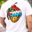 Thumbnail: Grenade made of Ice cream Dripping, T-shirt  White, Back