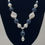 Thumbnail: Navy Blue & Silver Drop Pendant Necklace
