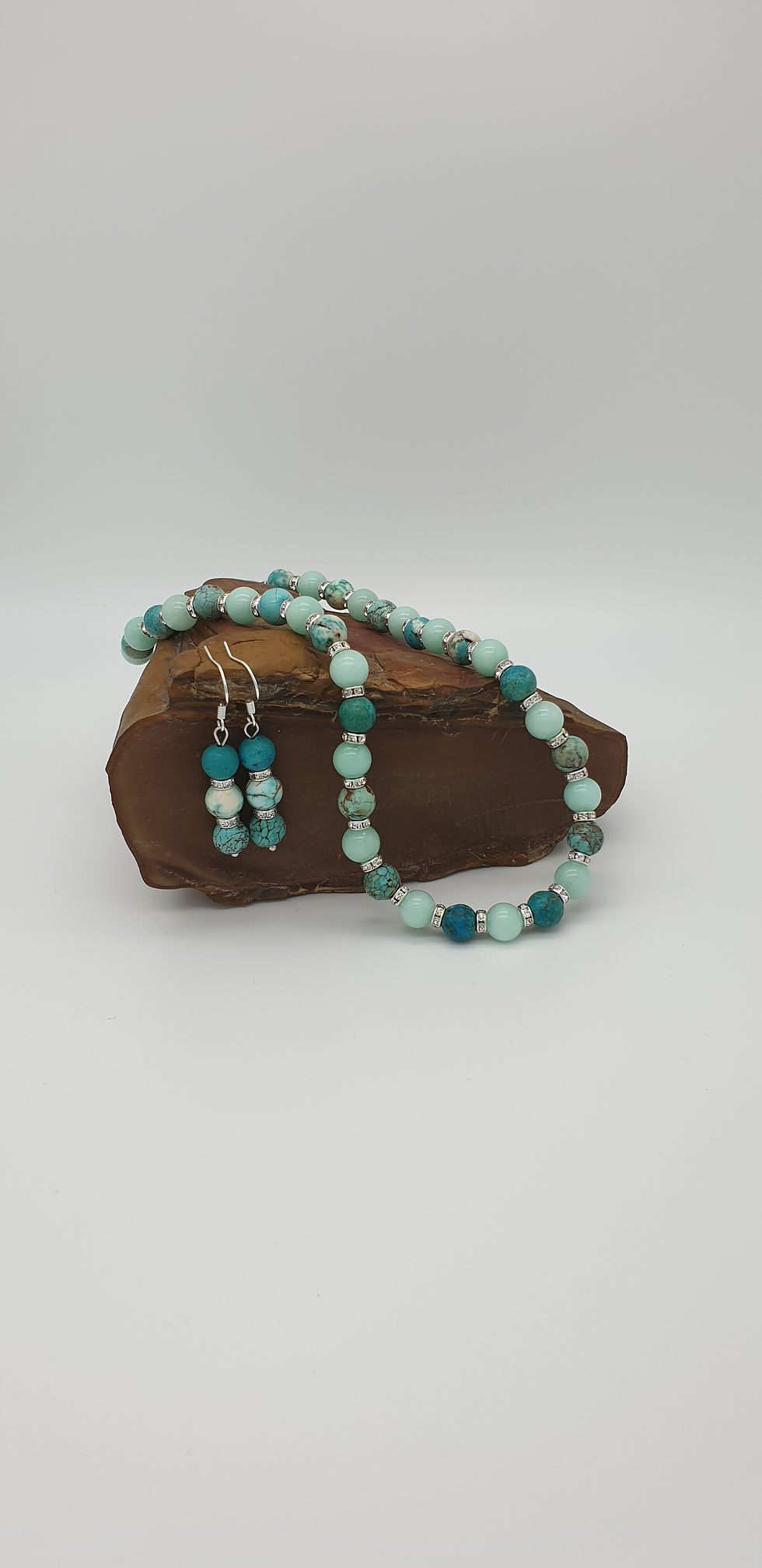 Thumbnail: Amazonite & Turquoise Necklace & Earrings