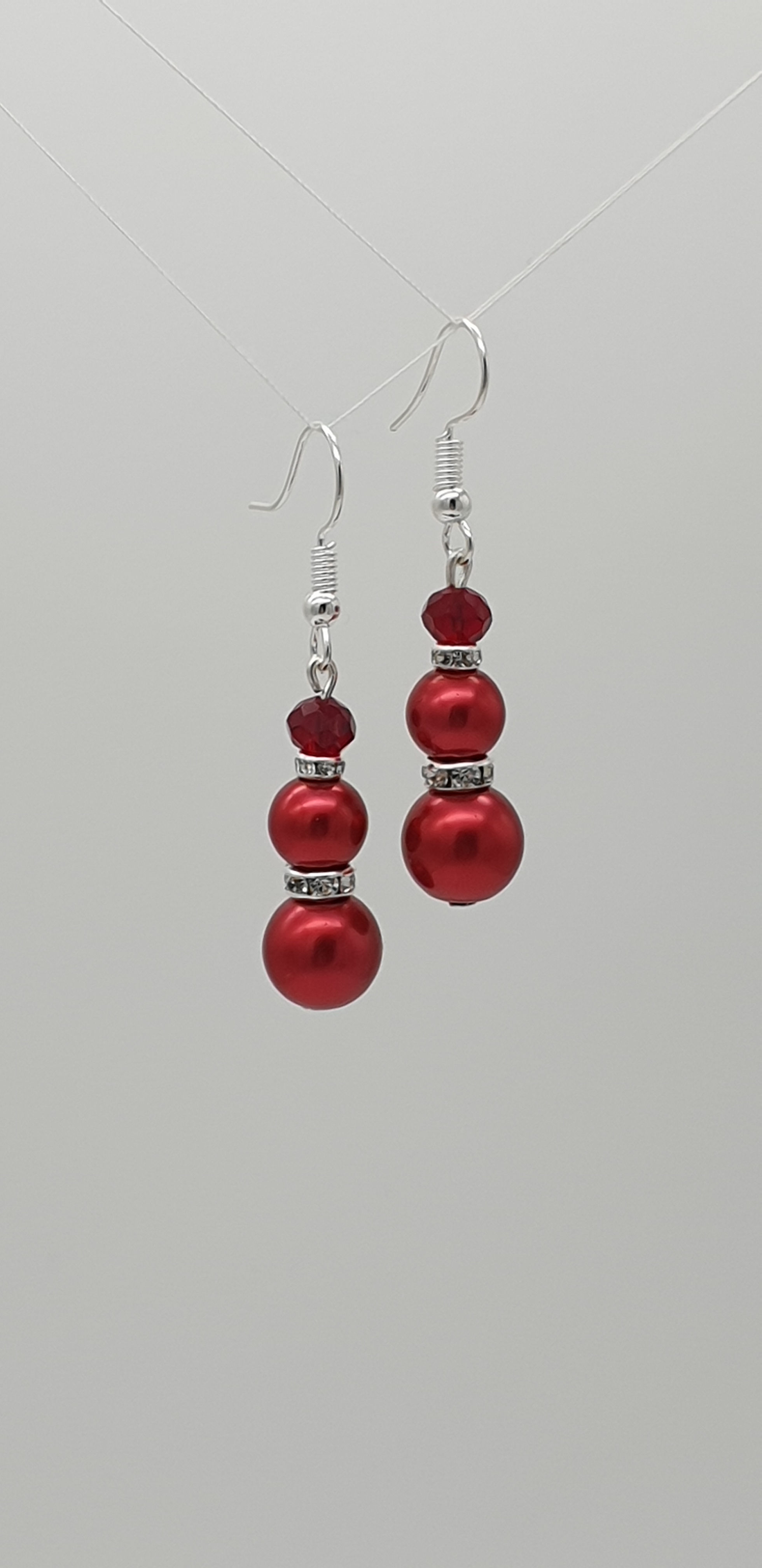 Bright Red Earrings