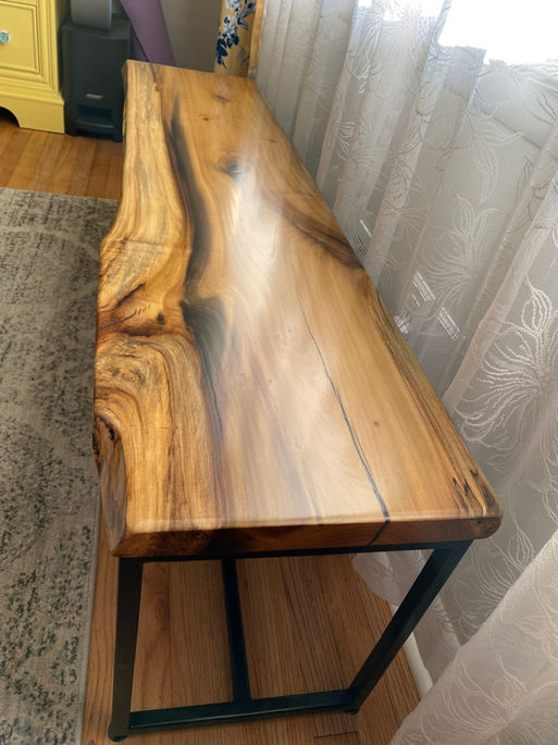 Live Edge Poplar Bench