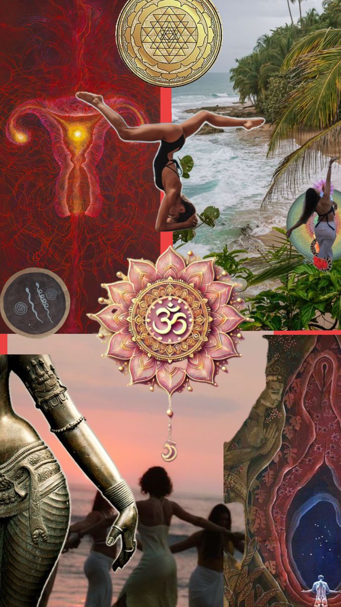 Collage d’images autour du yoga et du tantra