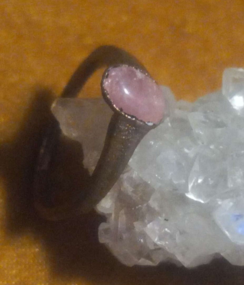 Thumbnail: Rhodochrosite Ring Size 7.5