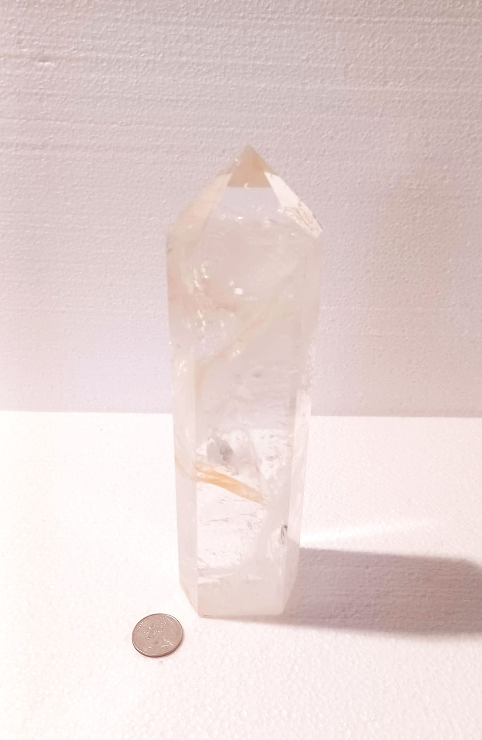 Thumbnail: Clear Quartz Power Tower  w/ hematite