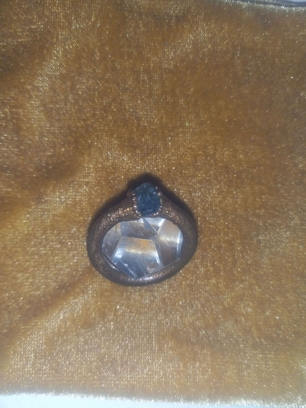 Thumbnail: Raw Blue Sapphire Ring Size 8