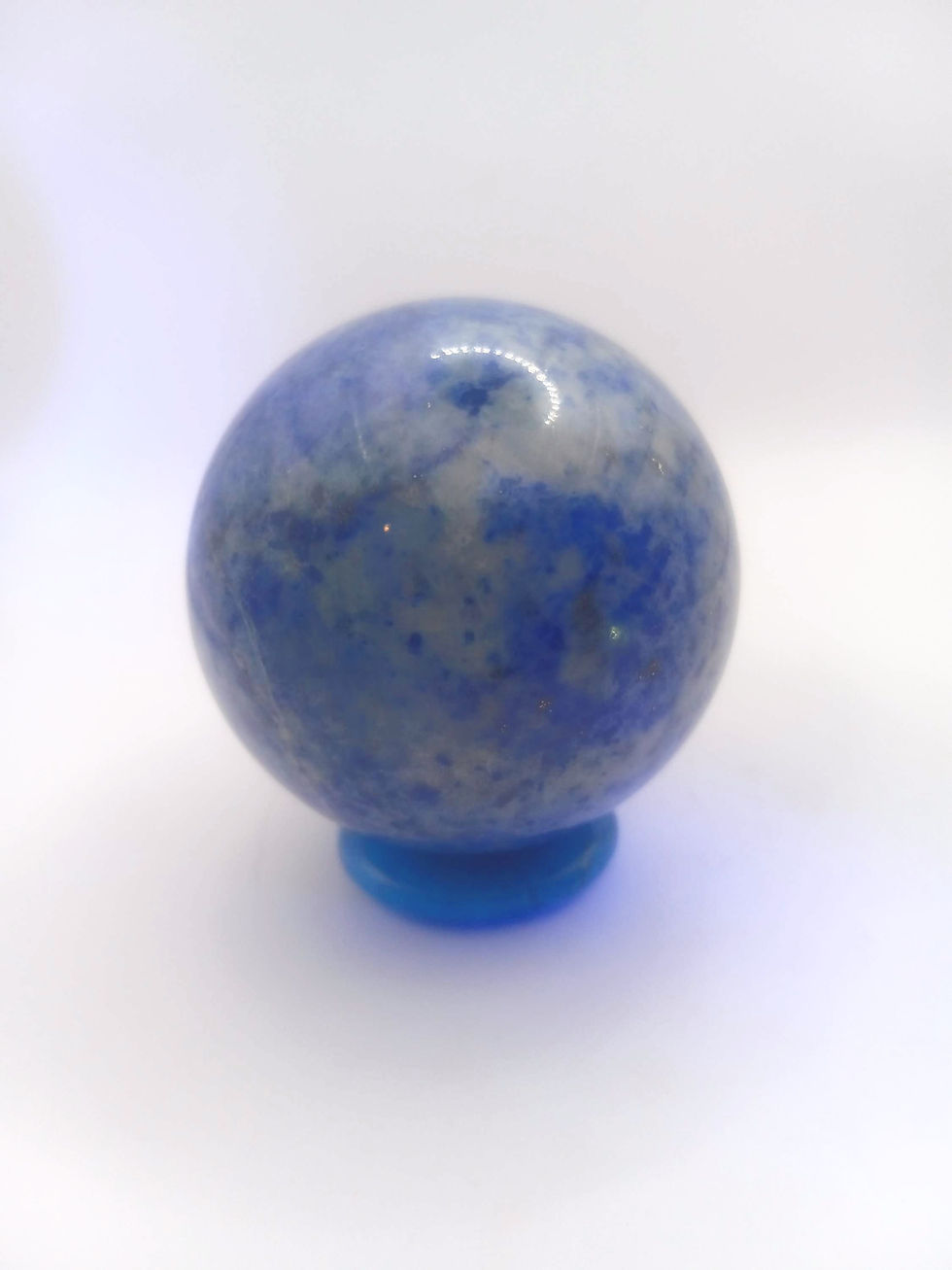 Thumbnail: Sodalite Sphere w/ pyrite