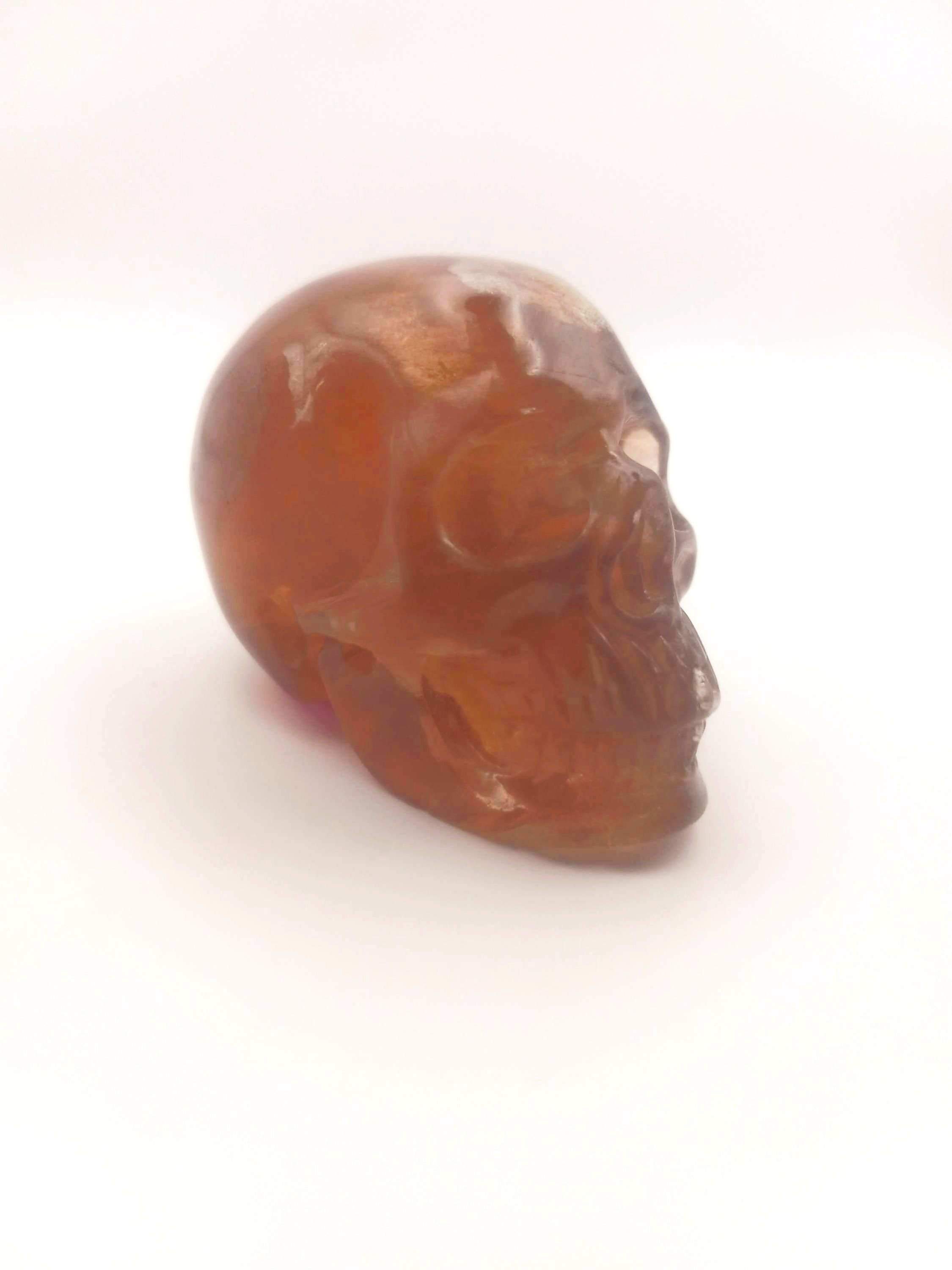 Yellow Flourite Skull