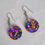 Thumbnail: Handmade Resin Earrings - Colourful Glitter Circle