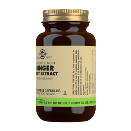 Jengibre Extracto de Raíz - 60 Cápsulas vegetales. -Solgar