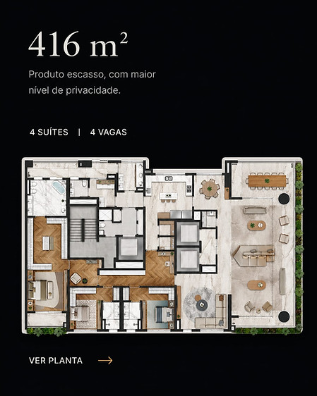 Planta la galerie 416 m²