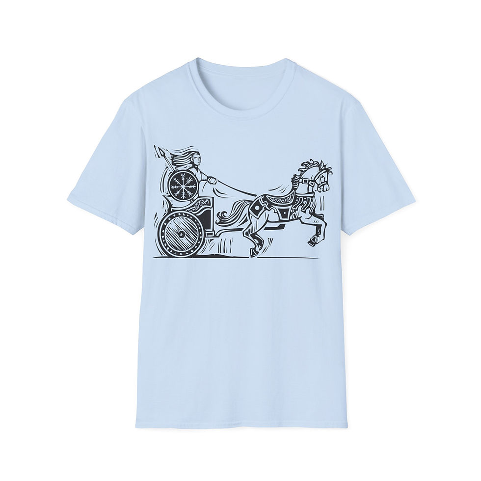 Thumbnail: Woodcut - Brigid and Chariot