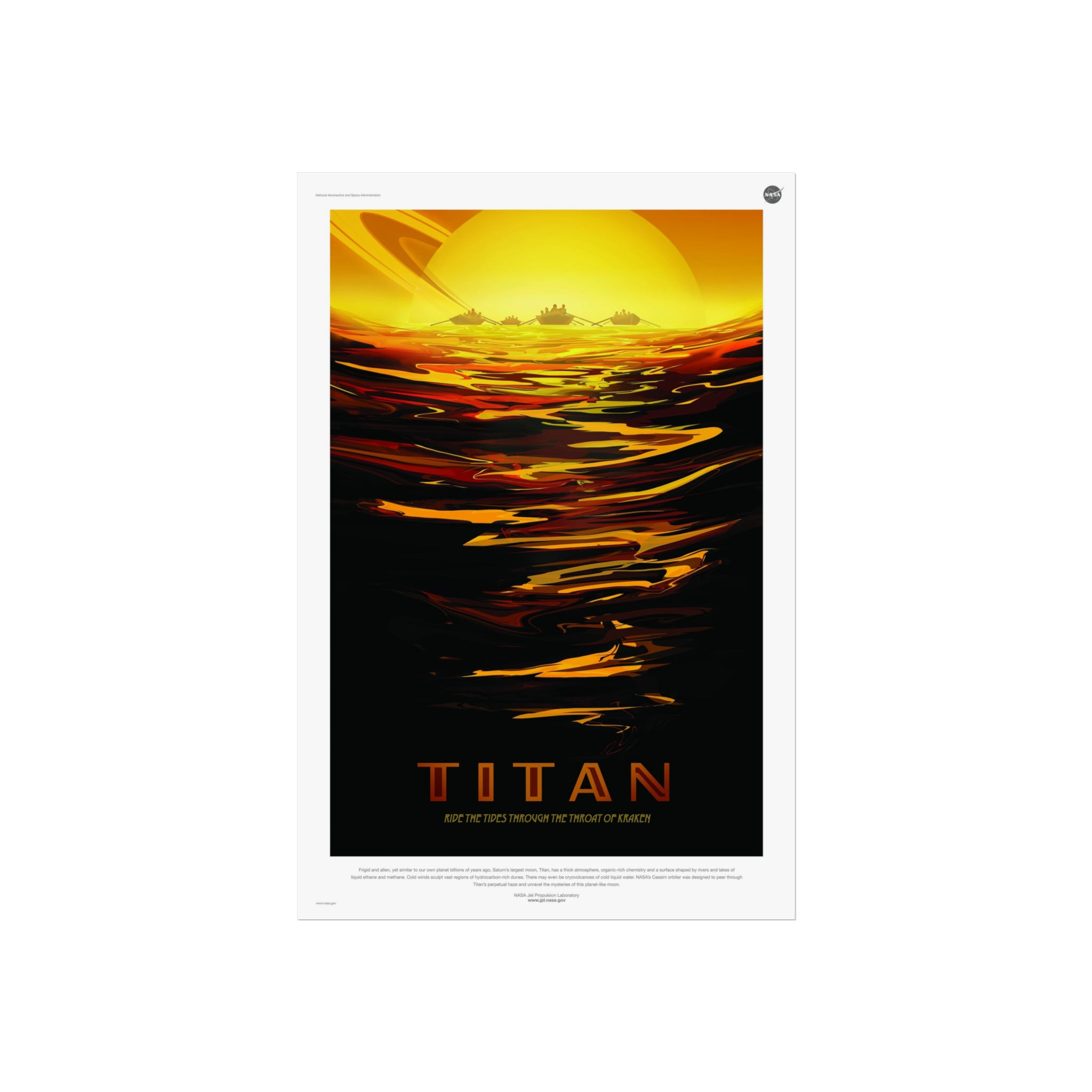 NASA Travel Posters - Titan  - Fine Art Posters