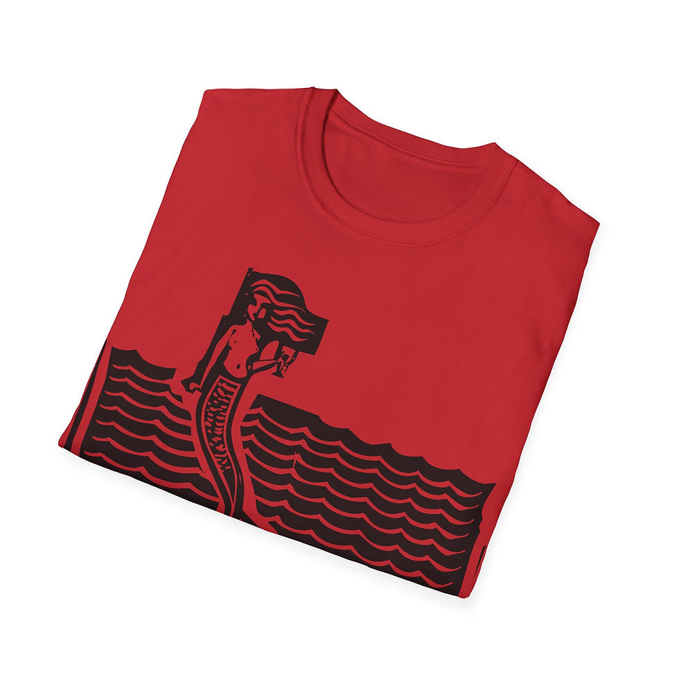 Thumbnail: Woodcut - Mermaid and Wine and Waves