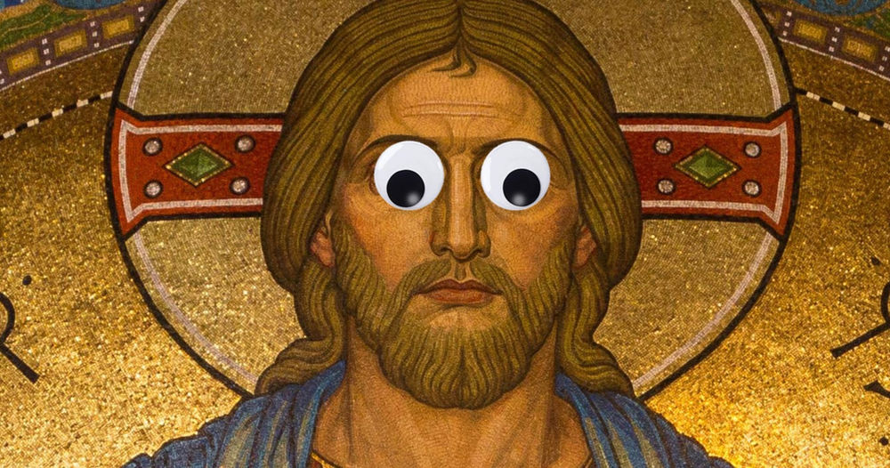 Atheists sneaking into churches and putting googly eyes on all the Christs.