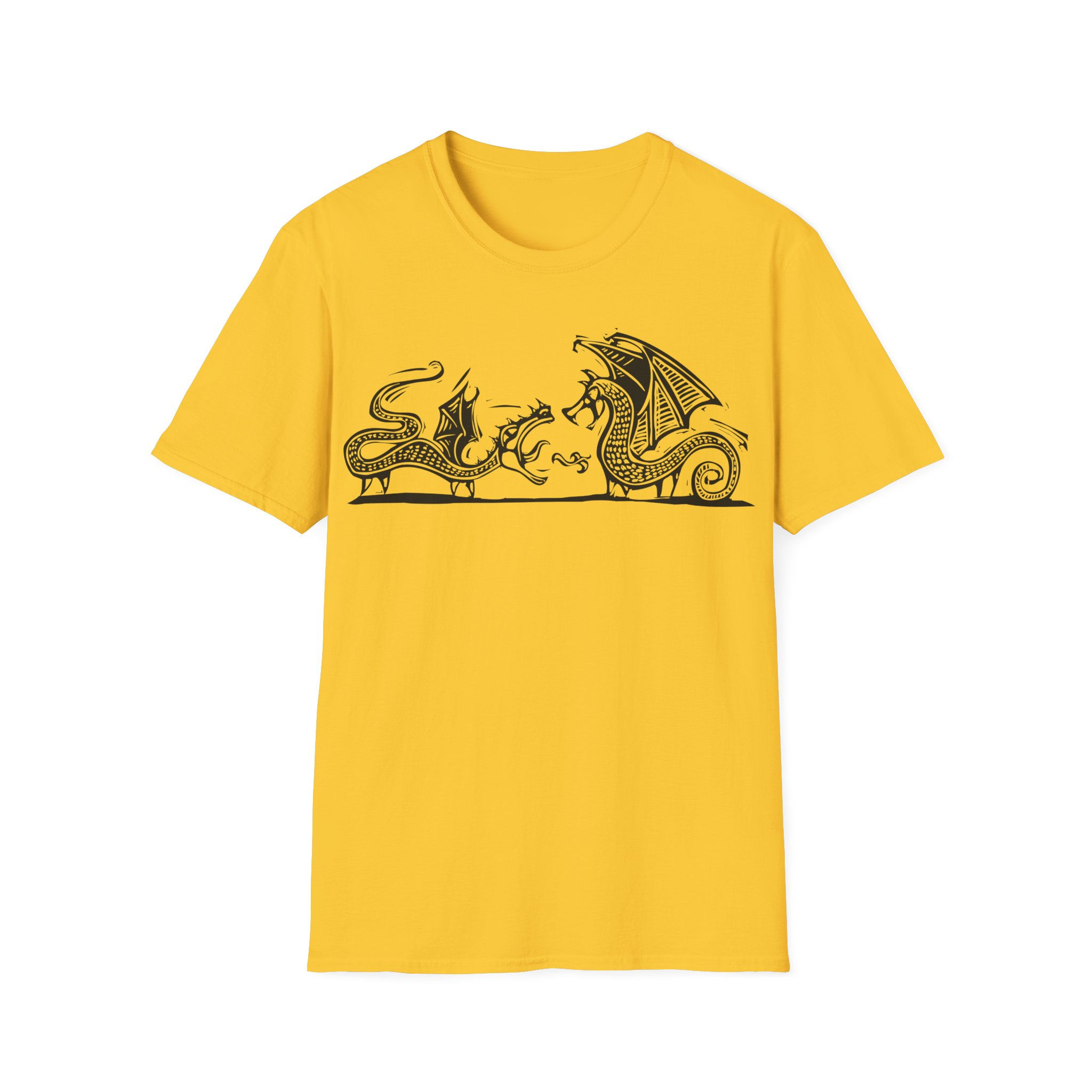 Woodcut - Two Dragons