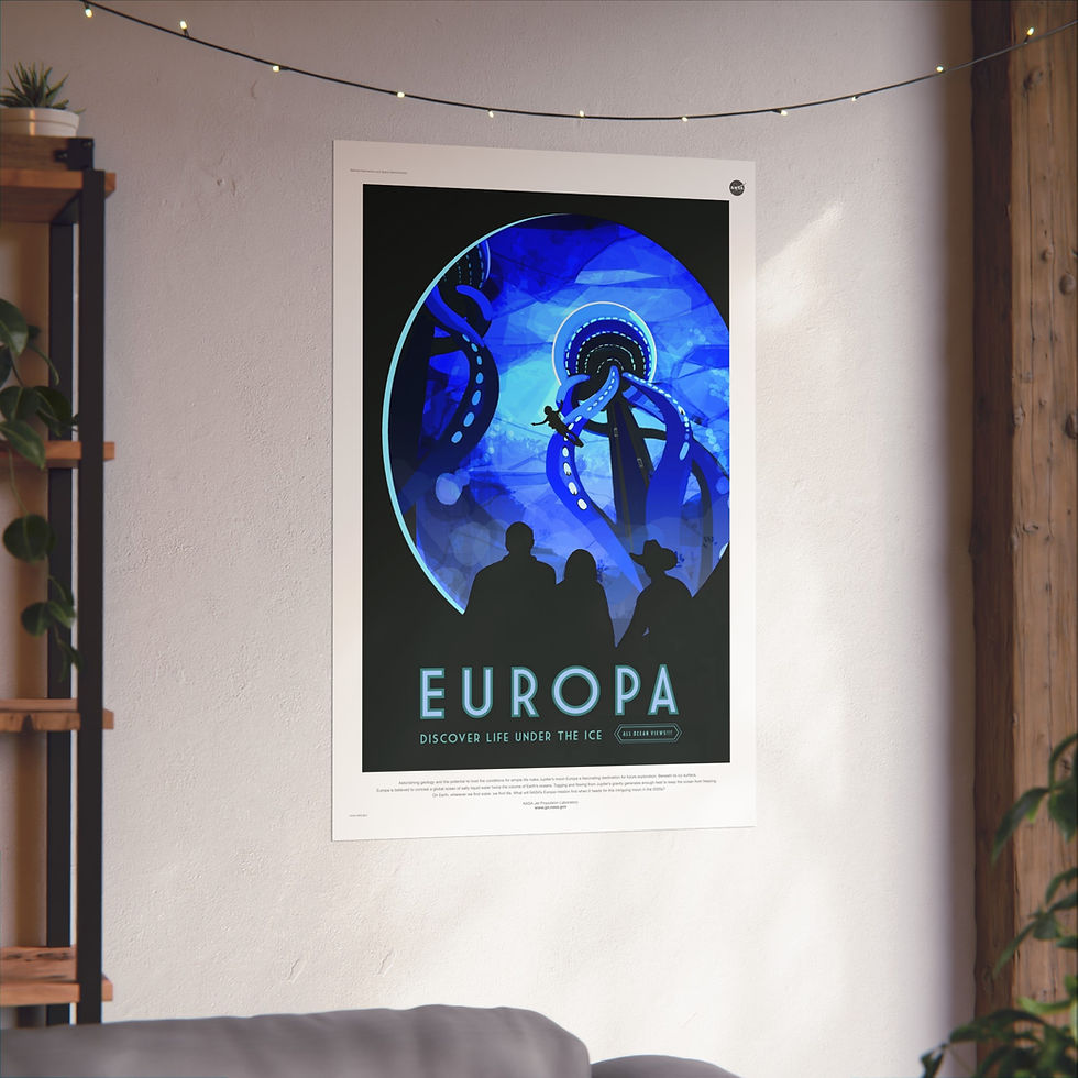 Thumbnail: NASA Travel Posters - Europa  - Fine Art Posters