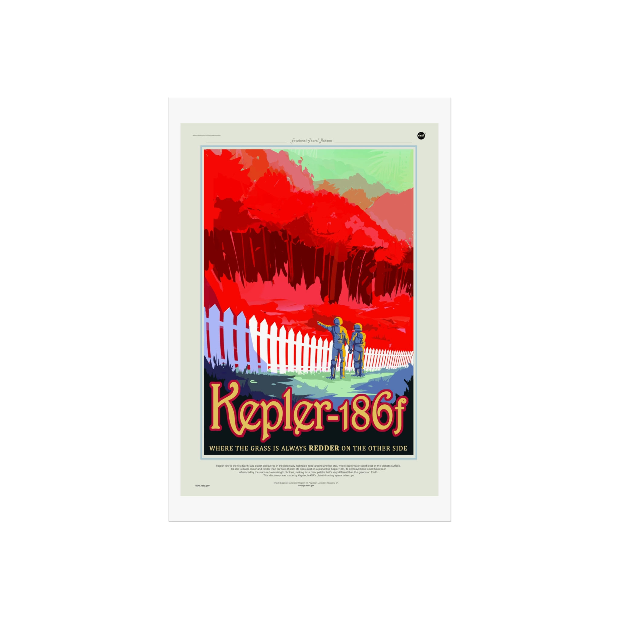 NASA Travel Posters - Kepler - 186f  - Fine Art Posters