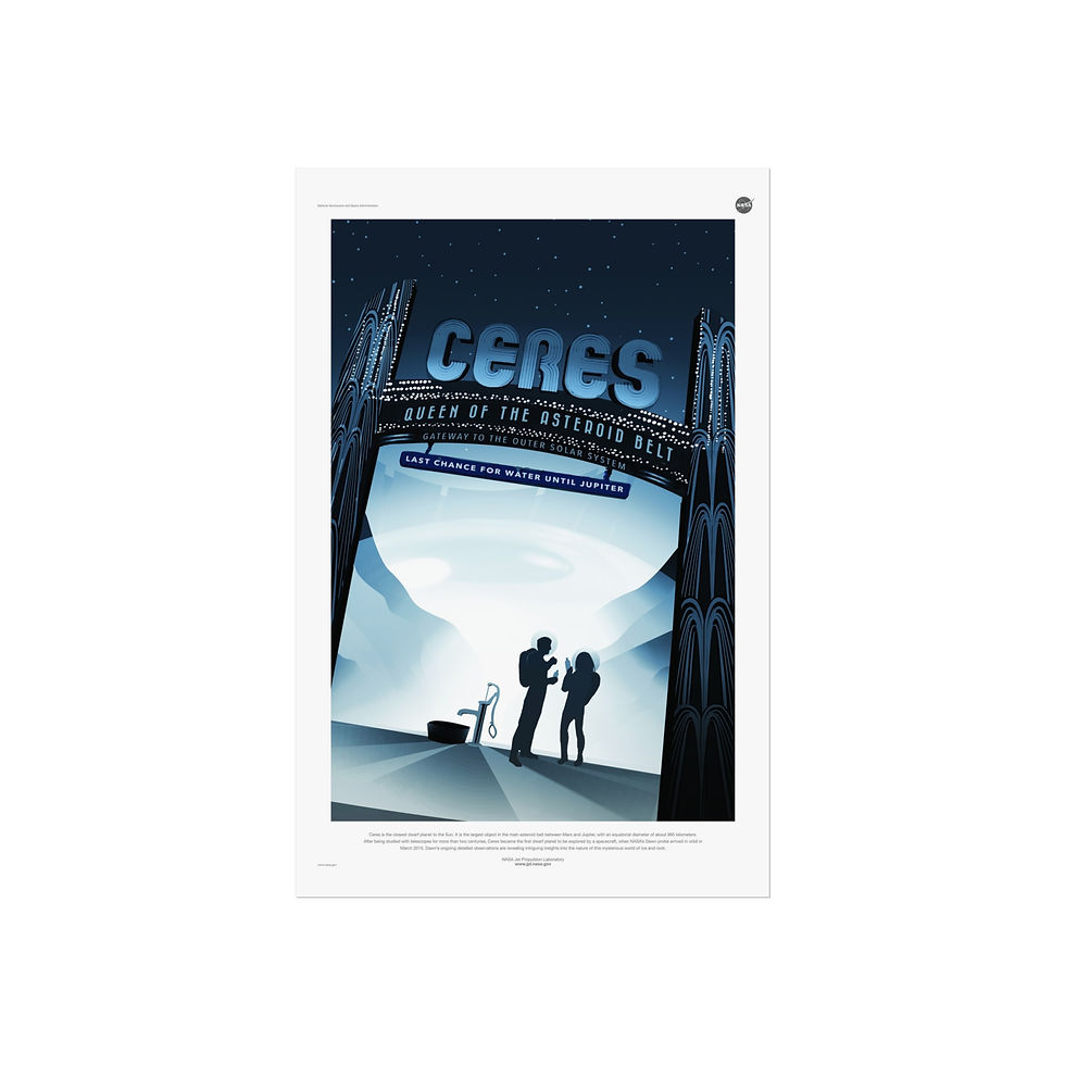 Thumbnail: NASA Travel Posters - Ceres  - Fine Art Posters
