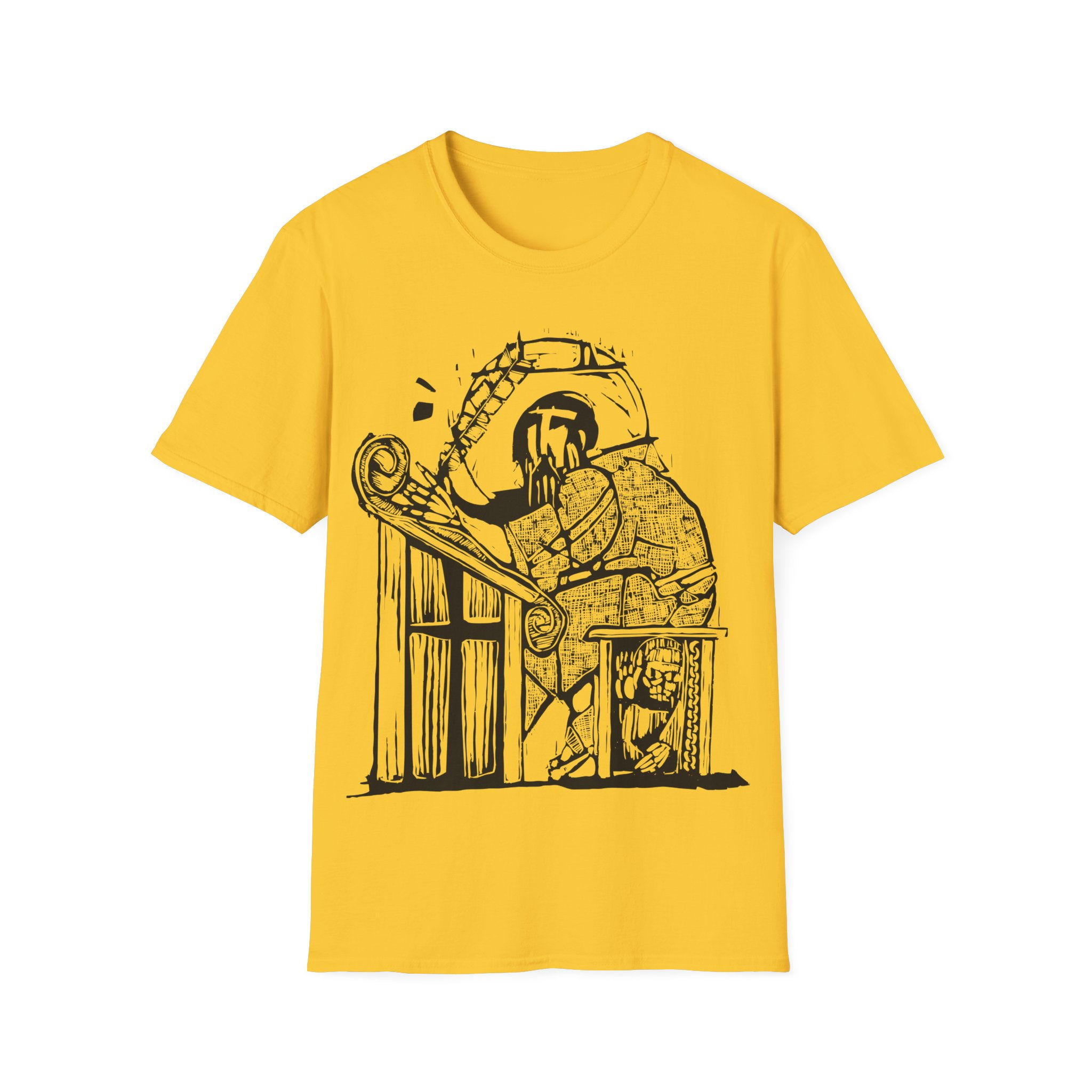 Woodcut - Monk Scribe V2