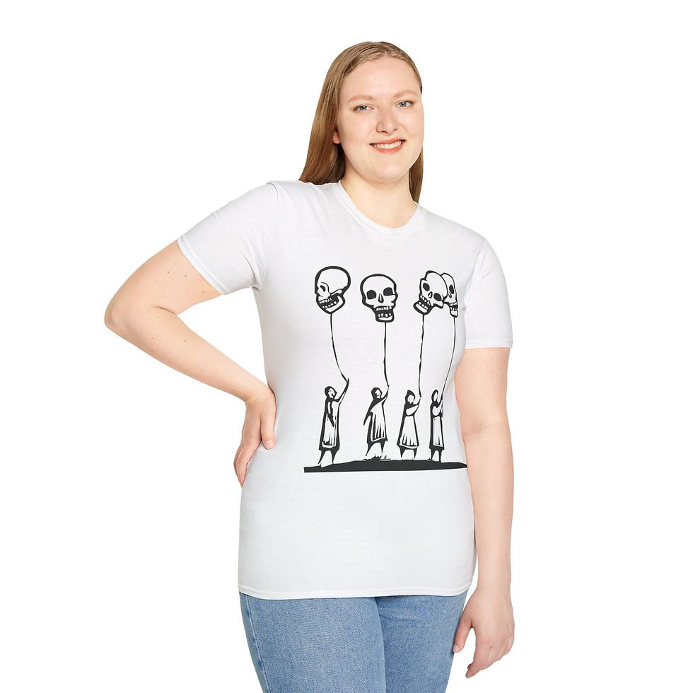 Thumbnail: Woodcut - Horror - Skull balloons