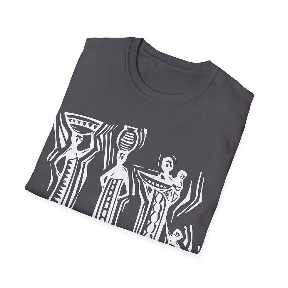 Thumbnail: Woodcut - African Women - White