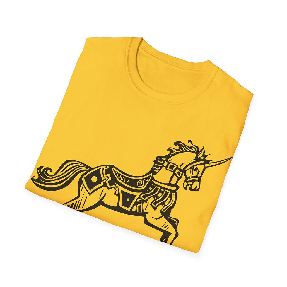 Thumbnail: Woodcut - Unicorn in Saddle