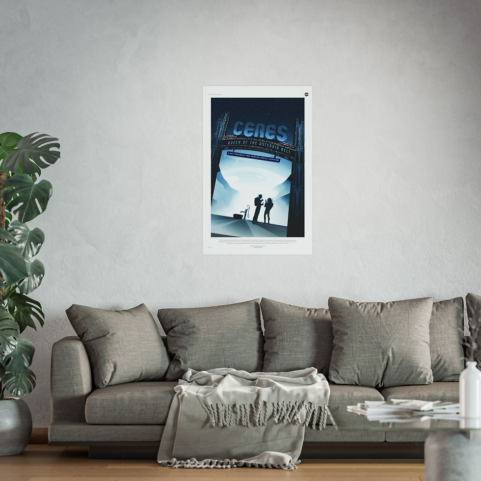Thumbnail: NASA Travel Posters - Ceres  - Fine Art Posters