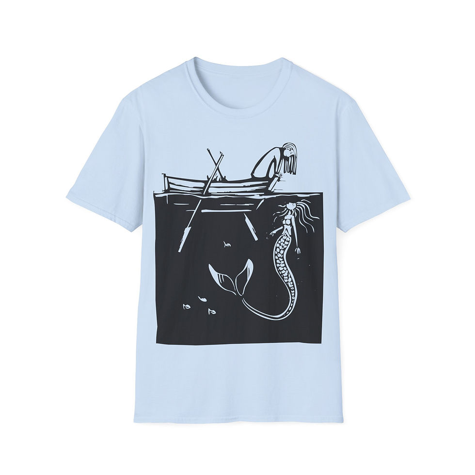 Thumbnail: Woodcut - Girl and Mermaid