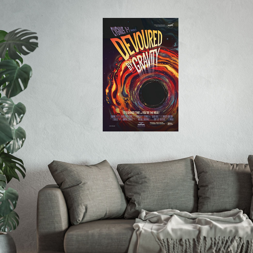 Thumbnail: NASA Movie Posters - Devoured By Gravity  - Fine Art Posters