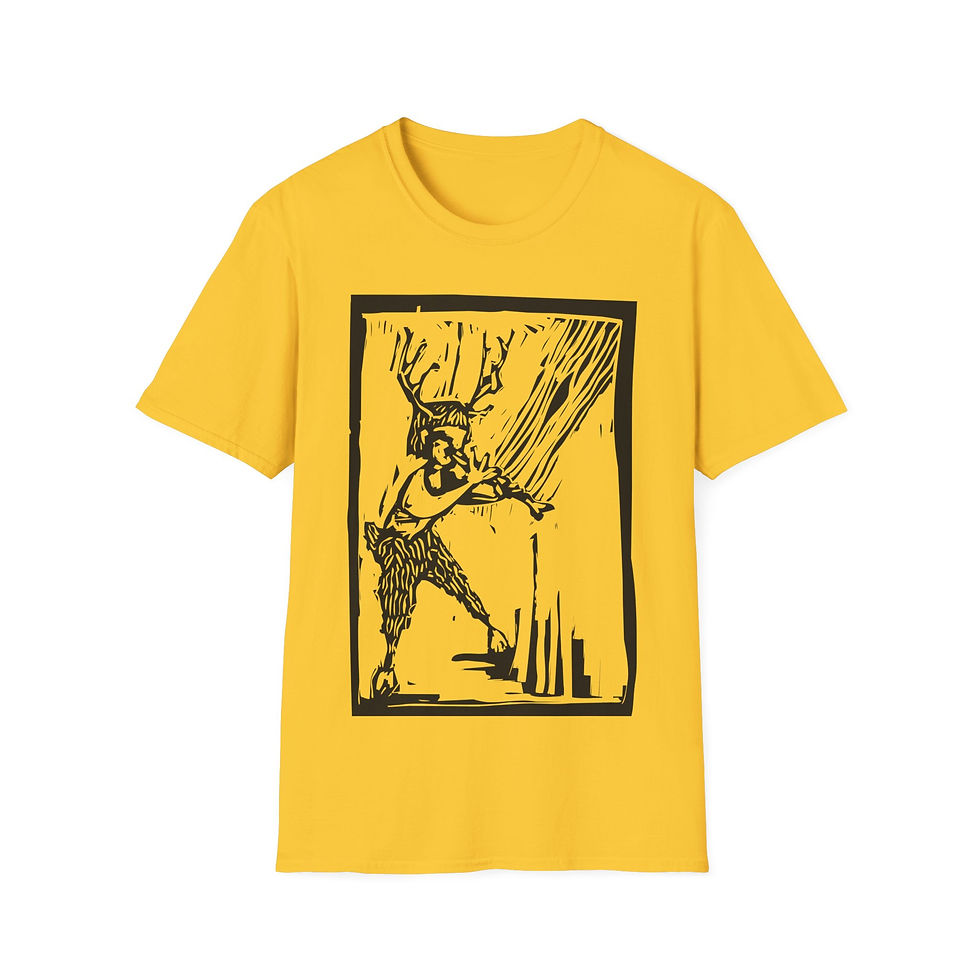 Woodcut - Woodlawn Faun