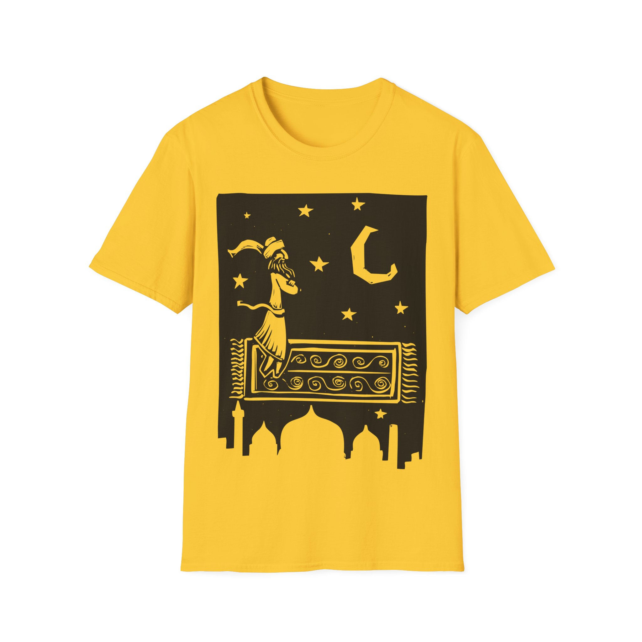 Woodcut - Flying Carpet