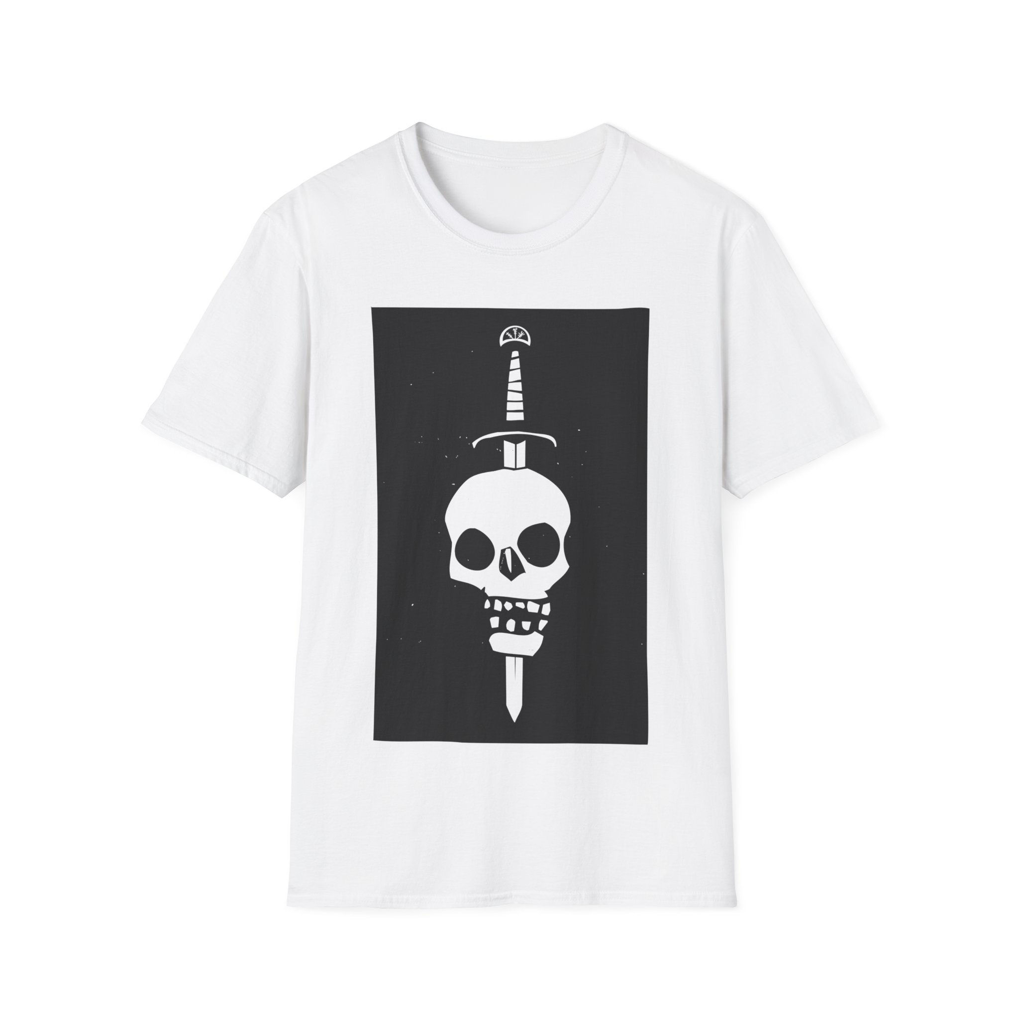 Woodcut - Horror - Sword impaled in Skull - Dark