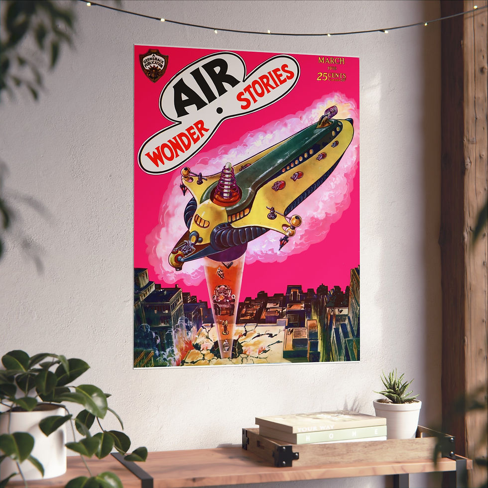 Thumbnail: Air Wonder Stories - March 1930 - Fine Art Posters