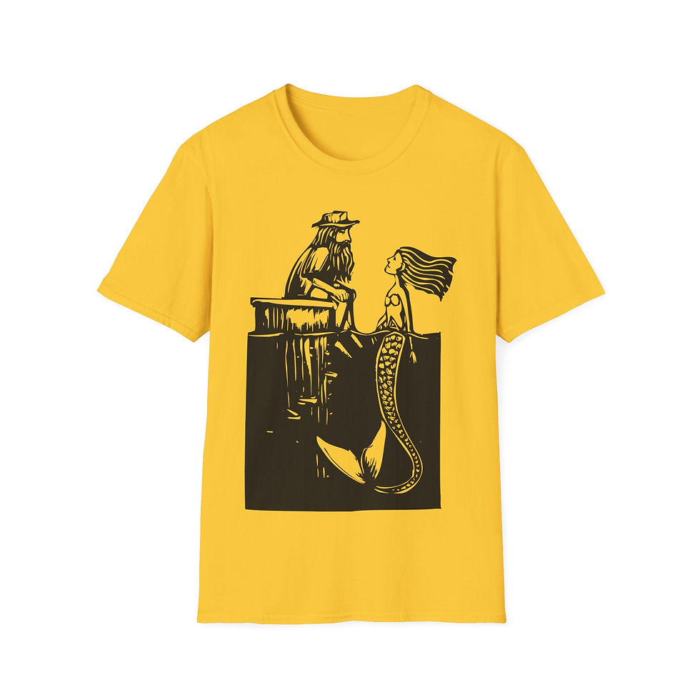 Woodcut - Mermaid and Man