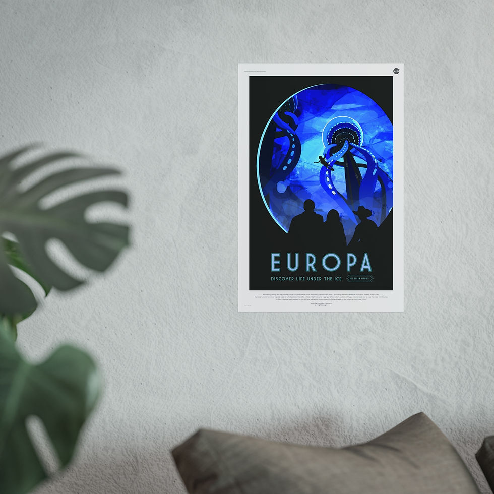 Thumbnail: NASA Travel Posters - Europa  - Fine Art Posters