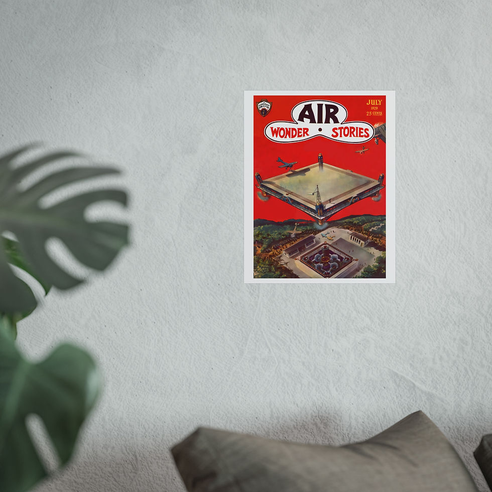 Thumbnail: Air Wonder Stories - July 1929 - Fine Art Posters