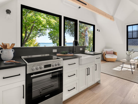 Modern kitchen with custom cabinetry