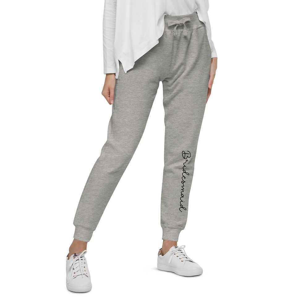 Thumbnail: Fleece-lined Sweatpants Bridesmaid (Black Letters)
