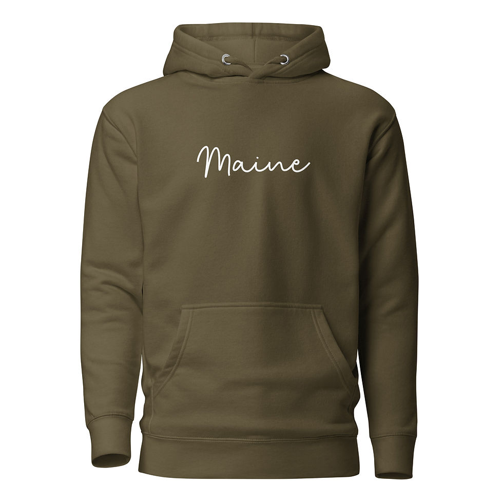 Thumbnail: Unisex Hoodie- Maine (White Letters)
