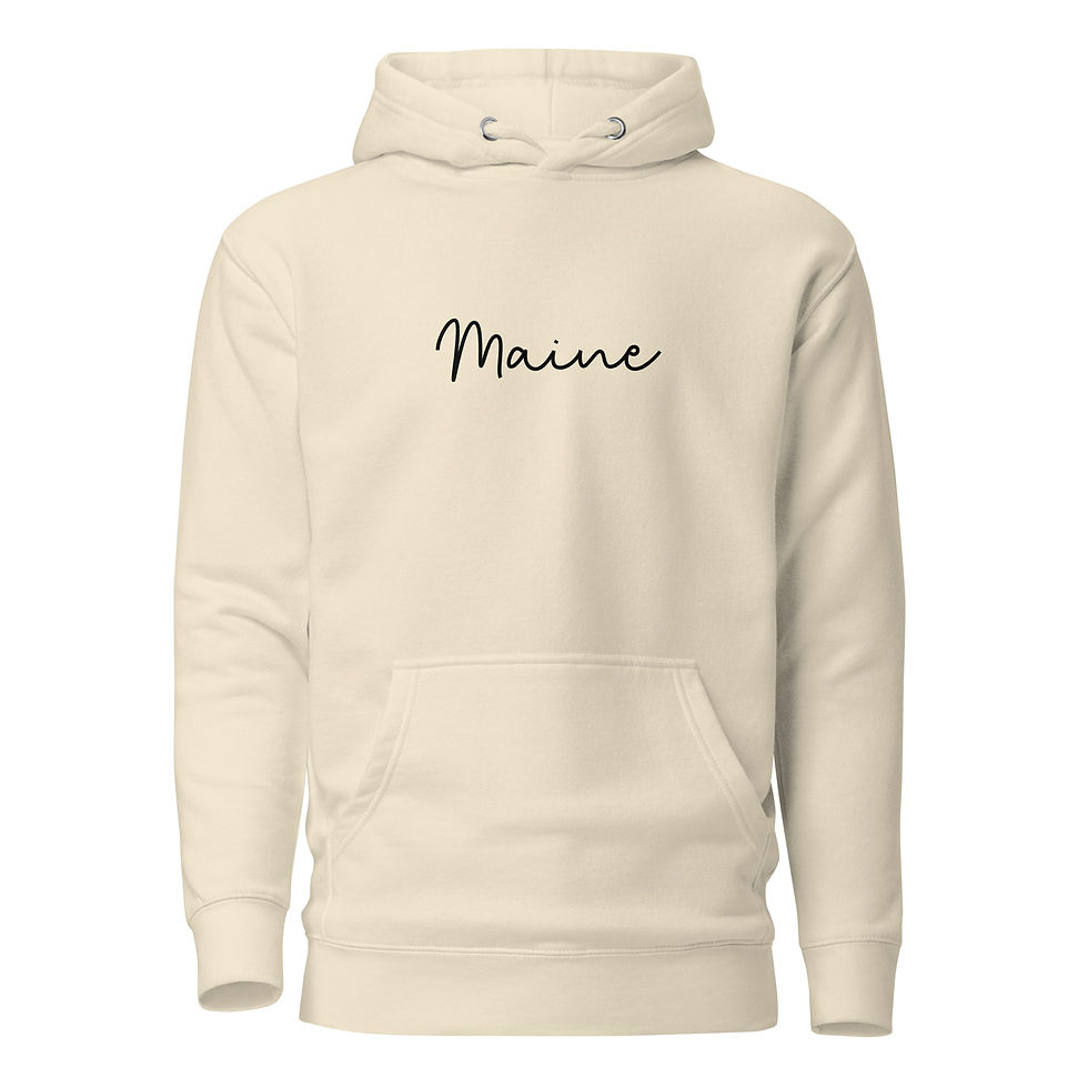 Thumbnail: Unisex Hoodie- Maine (Black Letters)