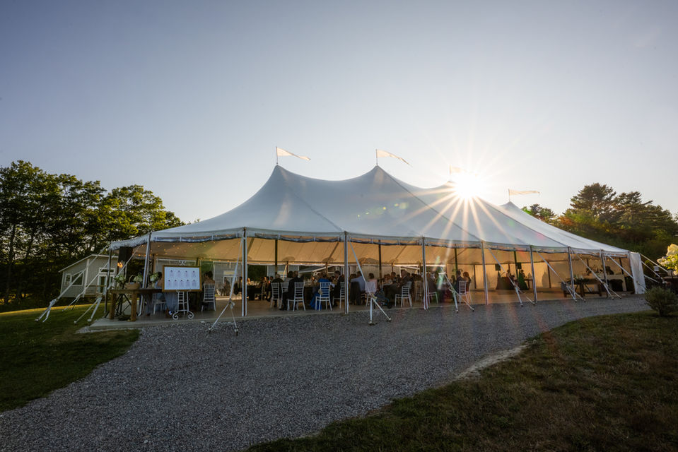 Sailcloth Tent at Penobscot Bay Estate, Coastal Maine Venue, Photo by Hannah Jenkins Photography