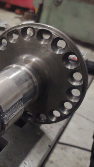 Fan Shaft bearing journal weld repair welding worn shaft 