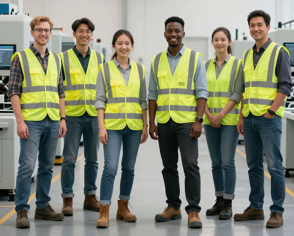 Warehouse Associates preparing to start their new job after being hired by a staffing agency.