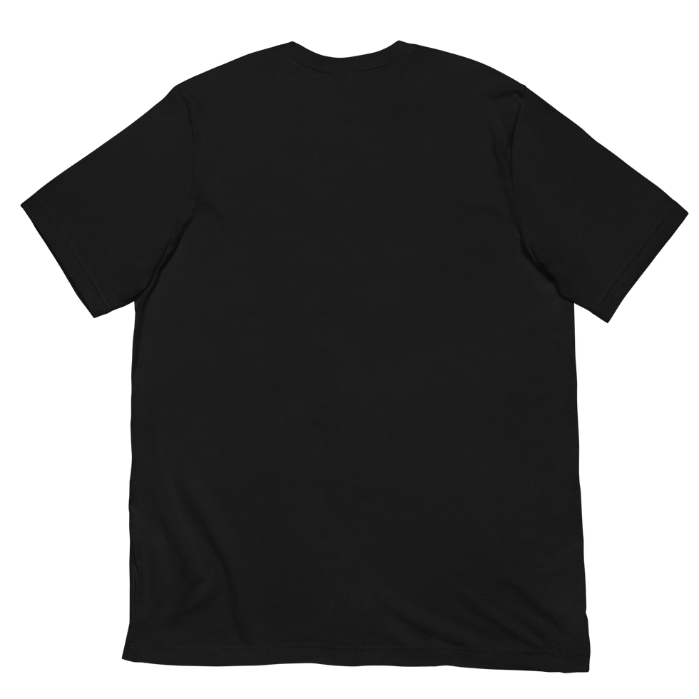 Thumbnail: Black unisex t-shirt. Back