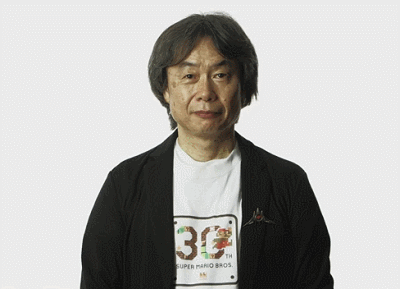 Video game developer Shigeru Miyamoto nodding.