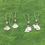 Thumbnail: Sterling Silver Rabbit & Shell Earrings (2 pr set)